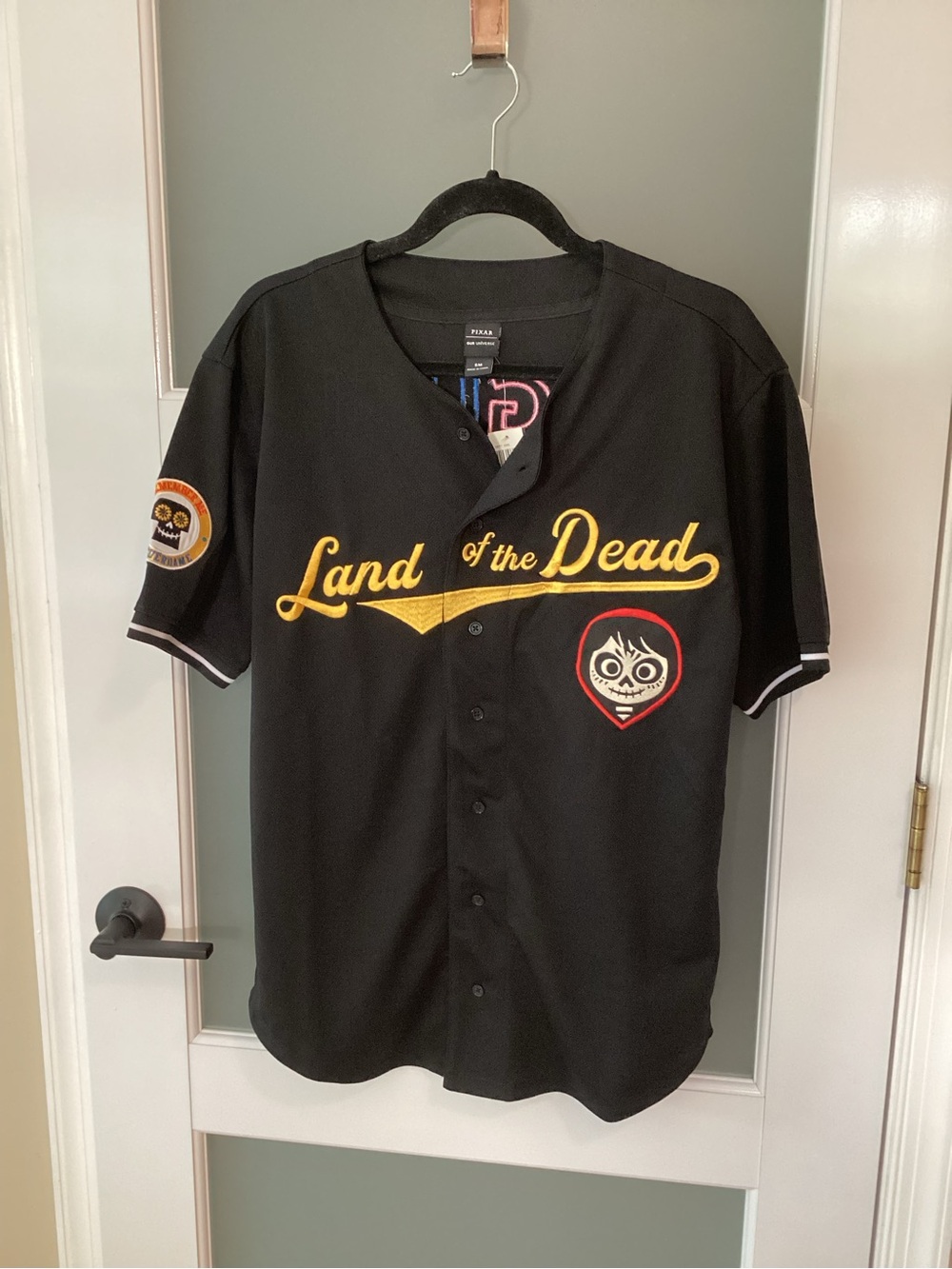 Disney Pixar Coco Miguel Baseball Jersey Land of the Dead Boxlunch exclu S/M NWT